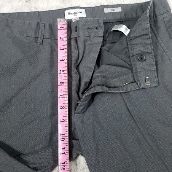 Goodfellow co Pants chino Mens 38×32 Gray Slim Ceñido Flat front Straight - Picture 7 of 10